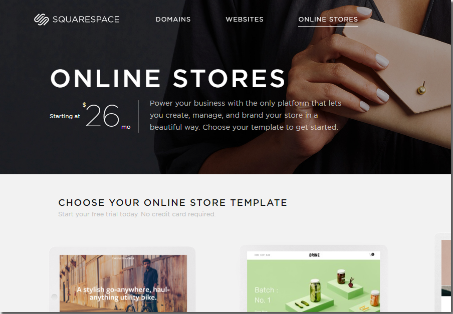 squarespace- best ecommerce platform